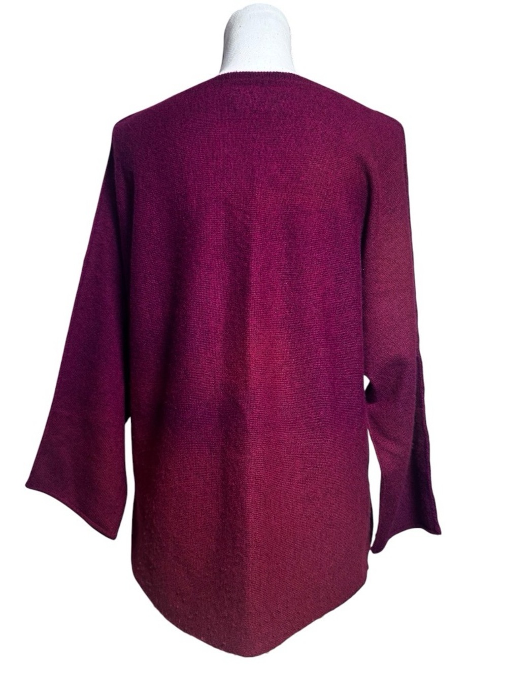 Zadig & Voltaire Burgundy Crewneck Women's Cashmere Sweater - Large - Picture 3 of 9